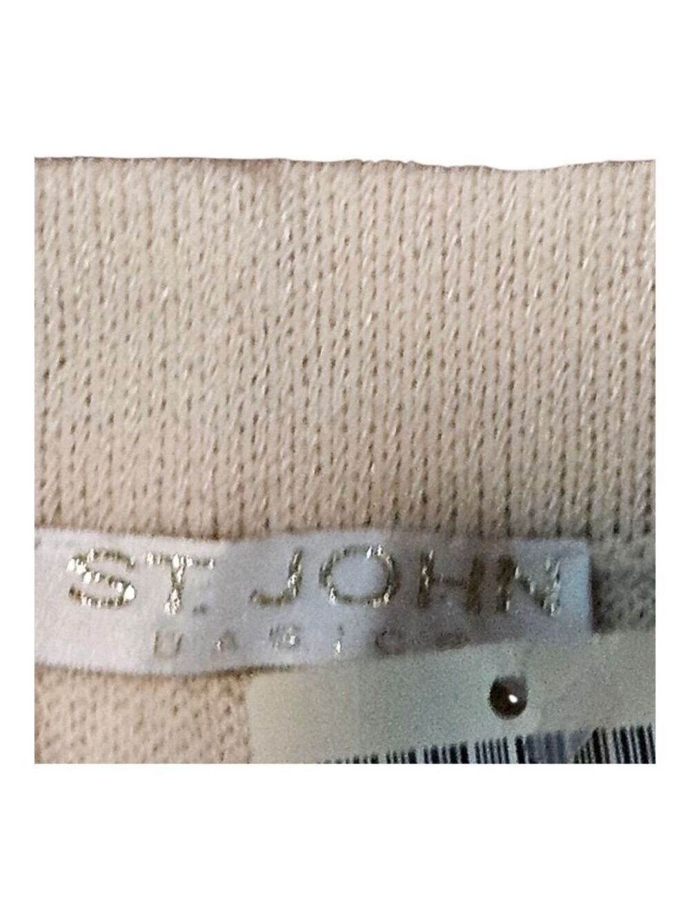 St. John Basics Cream Pants Size 10 - Picture 12 of 12